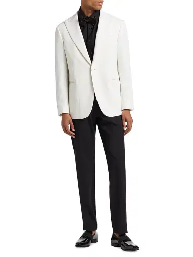 Saks Fifth Avenue Men's COLLECTION Wool Single-Breasted Blazer | Thumbnail 2 Saks Fifth Avenue Men's COLLECTION Wool Single-Breasted Blazer | Thumbnail 2