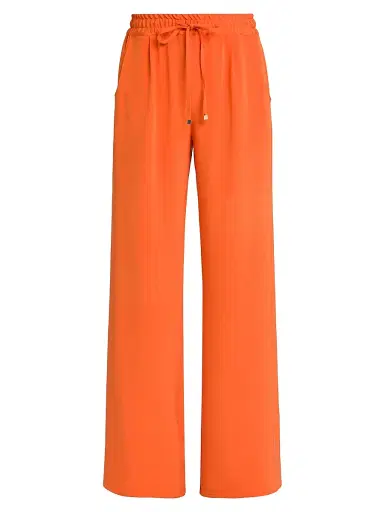 Kiton Women's Silk-Blend Drawstring Pants - Orange - Size 4 | Thumbnail 1