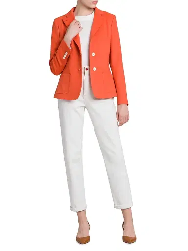 Kiton Women's Cashmere Blazer - Orange - Size 10 | Thumbnail 2 Kiton Women's Cashmere Blazer - Orange - Size 10 | Thumbnail 2