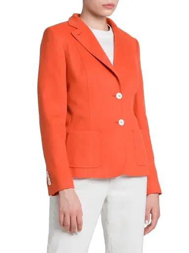 Kiton Women's Cashmere Blazer - Orange - Size 10 | Thumbnail 4 Kiton Women's Cashmere Blazer - Orange - Size 10 | Thumbnail 4