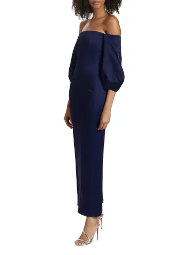 GALVAN LONDON Women's Ponza Satin Gown - Blue Moon - Size 6 | Thumbnail 4 GALVAN LONDON Women's Ponza Satin Gown - Blue Moon - Size 6 | Thumbnail 4