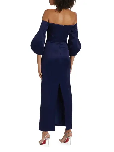 GALVAN LONDON Women's Ponza Satin Gown - Blue Moon - Size 6 | Thumbnail 5 GALVAN LONDON Women's Ponza Satin Gown - Blue Moon - Size 6 | Thumbnail 5