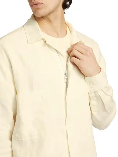 Áwet Men's Nazret Linen Shirt - Bone | Thumbnail 4 Áwet Men's Nazret Linen Shirt - Bone | Thumbnail 4