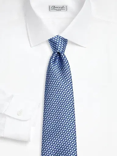 Charvet Men's Jacquard Silk Tie - Light Blue | Thumbnail 2