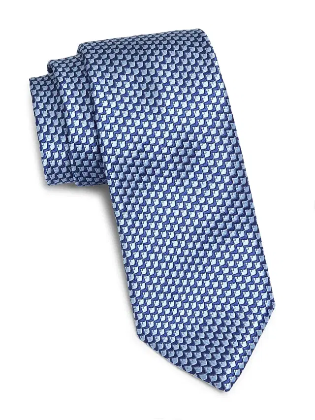 Men's Jacquard Silk Tie - Light Blue Men's Jacquard Silk Tie - Light Blue