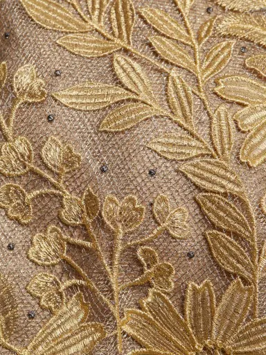 Naeem Khan Women's Floral Lace A-Line Gown - Gold Silver | Thumbnail 6 Naeem Khan Women's Floral Lace A-Line Gown - Gold Silver | Thumbnail 6