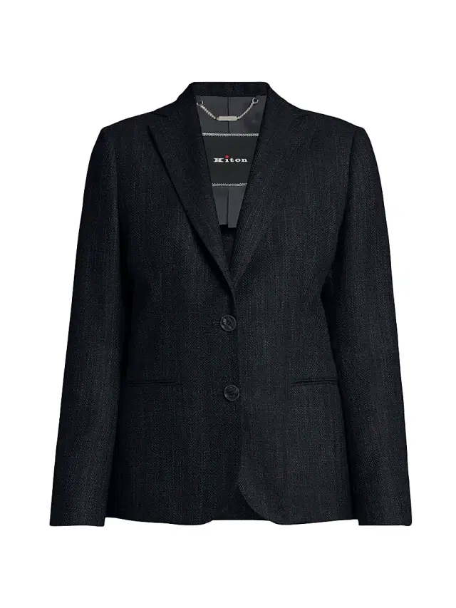 Kiton Women's Wool Single-Breasted Blazer - Navy