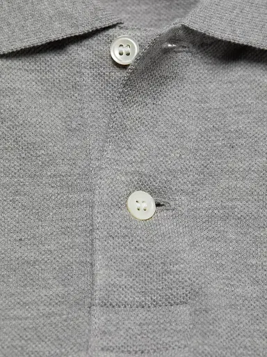 Comme des Garçons PLAY Women's Embroidered Heart Polo - Grey | Thumbnail 7 Comme des Garçons PLAY Women's Embroidered Heart Polo - Grey | Thumbnail 7