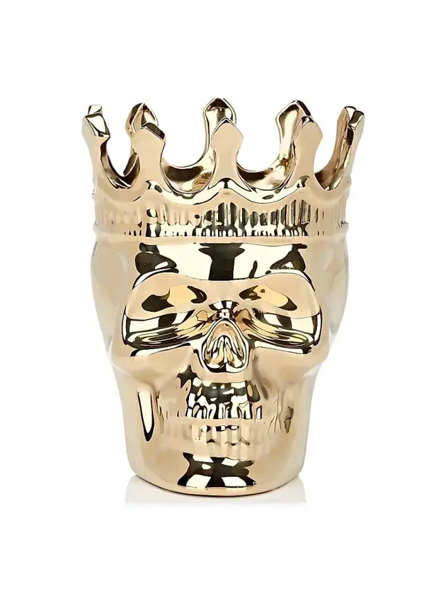 Thompson Ferrier Wood Charnel Gold Bonaparte Skull Candle - Wood Charnel