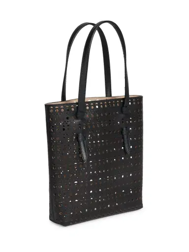Alaïa Women's Mina Perforated Leather Tote Bag - Noir | Thumbnail 3 Alaïa Women's Mina Perforated Leather Tote Bag - Noir | Thumbnail 3