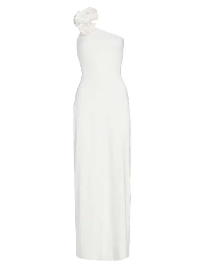 Maygel Coronel Women's Adda One-Shoulder Ruffled Maxi Dress - Off White