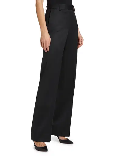 Kiton Women's Wide-Leg Wool-Blend Trousers - Dark Navy - Size 2 | Thumbnail 3