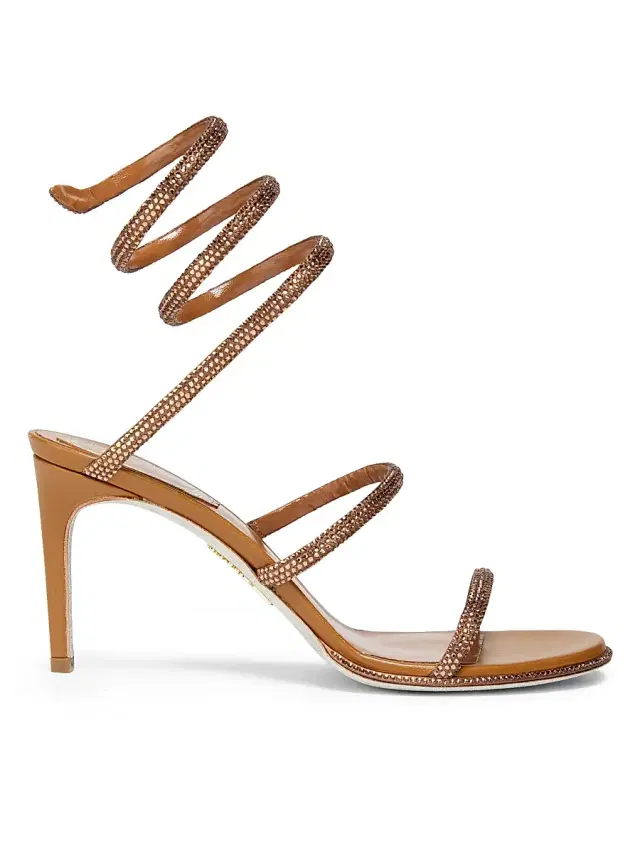 René Caovilla Women's Cleo 75MM Satin Sandals