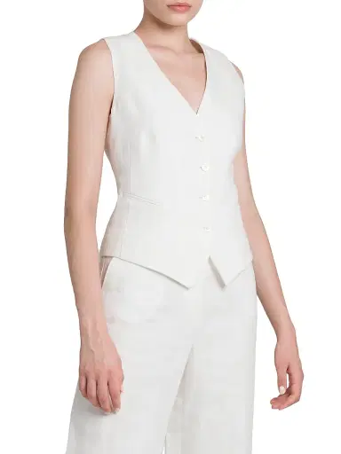 Kiton Women's Tailored Button-Front Vest | Thumbnail 4 Kiton Women's Tailored Button-Front Vest | Thumbnail 4