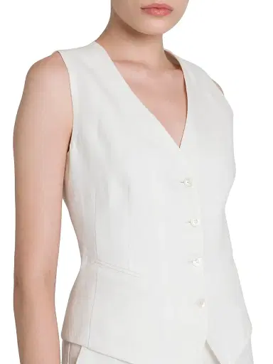 Kiton Women's Tailored Button-Front Vest | Thumbnail 6 Kiton Women's Tailored Button-Front Vest | Thumbnail 6