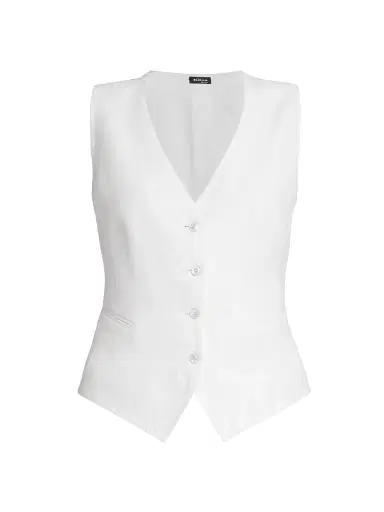Kiton Women's Tailored Button-Front Vest | Thumbnail 1 Kiton Women's Tailored Button-Front Vest | Thumbnail 1