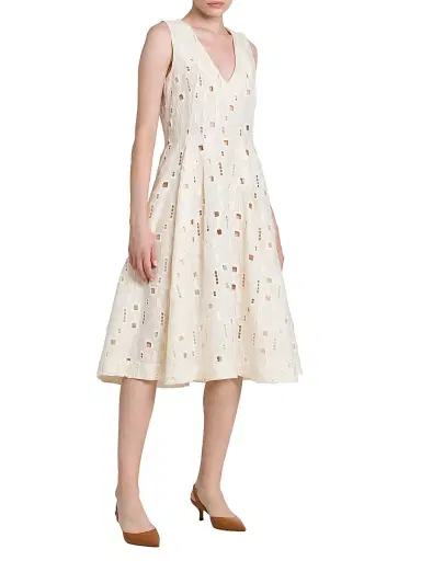 Kiton Women's Cutout Linen Fit-&-Flare Dress | Thumbnail 2