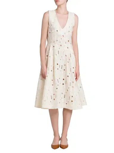 Kiton Women's Cutout Linen Fit-&-Flare Dress | Thumbnail 3
