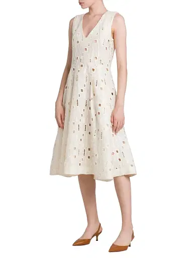 Kiton Women's Cutout Linen Fit-&-Flare Dress | Thumbnail 4