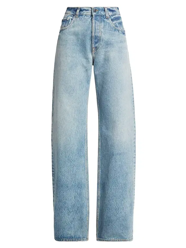 Armarium Women's Luke High-Rise Wide-Leg Jeans - Blue Denim