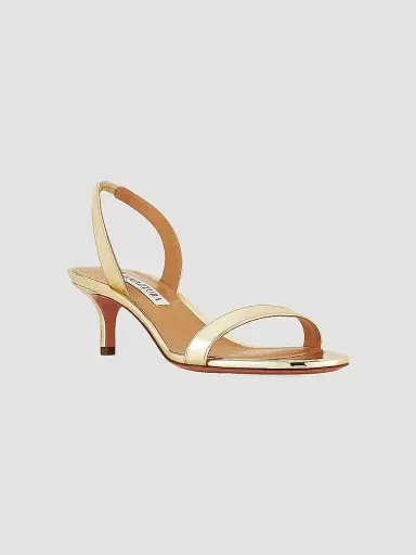 Aquazzura Women's So Nude 50MM Metallic Slingback Sandals - Soft Gold | Thumbnail 2 Aquazzura Women's So Nude 50MM Metallic Slingback Sandals - Soft Gold | Thumbnail 2