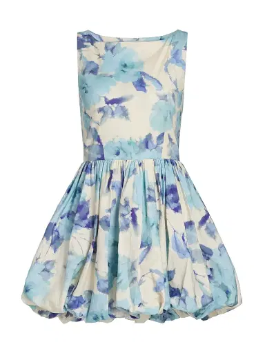 AZEEZA Women's Ananya Satin Cotton-Blend Bubble Minidress - Blue Rose - Size Small | Thumbnail 1 AZEEZA Women's Ananya Satin Cotton-Blend Bubble Minidress - Blue Rose - Size Small | Thumbnail 1