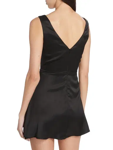 Reformation Women's Zenni Satin Minidress - Black | Thumbnail 5 Reformation Women's Zenni Satin Minidress - Black | Thumbnail 5