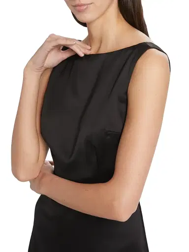 Reformation Women's Zenni Satin Minidress - Black | Thumbnail 6 Reformation Women's Zenni Satin Minidress - Black | Thumbnail 6
