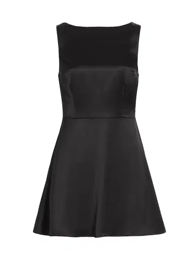 Reformation Women's Zenni Satin Minidress - Black | Thumbnail 1 Reformation Women's Zenni Satin Minidress - Black | Thumbnail 1