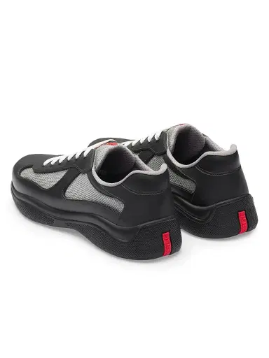 Prada Men's America's Cup Soft Rubber and Bike Fabric Sneakers - Black - Size 13 | Thumbnail 4