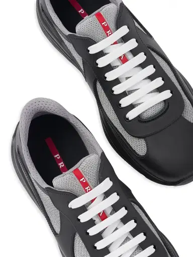 Prada Men's America's Cup Soft Rubber and Bike Fabric Sneakers - Black - Size 13 | Thumbnail 5