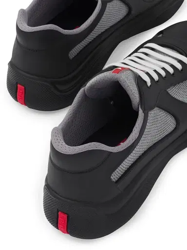 Prada Men's America's Cup Soft Rubber and Bike Fabric Sneakers - Black - Size 13 | Thumbnail 6