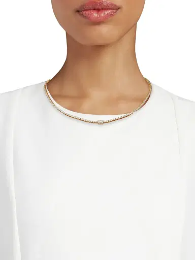 Stephanie Gottlieb Women's Marley 14K Yellow Gold & 6.70 TCW Diamond Tennis Necklace/16" - Yellow Gold | Thumbnail 2 Stephanie Gottlieb Women's Marley 14K Yellow Gold & 6.70 TCW Diamond Tennis Necklace/16" - Yellow Gold | Thumbnail 2