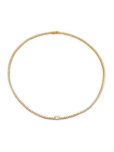 Stephanie Gottlieb Women's Marley 14K Yellow Gold & 6.70 TCW Diamond Tennis Necklace/16" - Yellow Gold | Thumbnail 1 Stephanie Gottlieb Women's Marley 14K Yellow Gold & 6.70 TCW Diamond Tennis Necklace/16" - Yellow Gold | Thumbnail 1