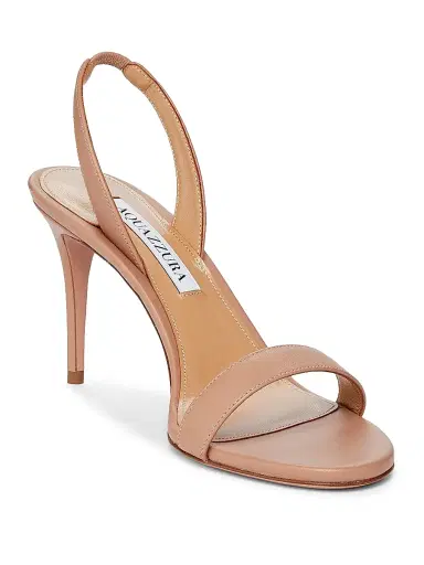 Aquazzura Women's So Nude 85MM Leather Sandals | Thumbnail 2