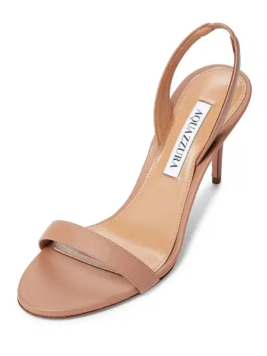 Aquazzura Women's So Nude 85MM Leather Sandals | Thumbnail 3