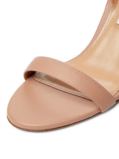 Aquazzura Women's So Nude 85MM Leather Sandals | Thumbnail 4