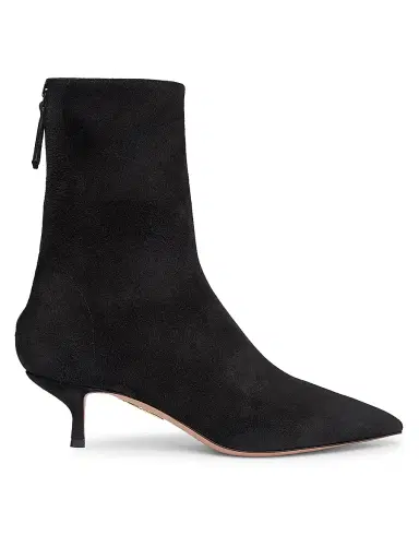 Aquazzura Women's Montmartre 50MM Suede Booties - Black - Size 11 | Thumbnail 1 Aquazzura Women's Montmartre 50MM Suede Booties - Black - Size 11 | Thumbnail 1
