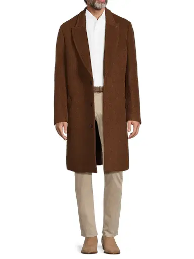 Cardinal Of Canada Men's Mercury Wool-Alpaca-Mohair Coat - Rosewood | Thumbnail 2 Cardinal Of Canada Men's Mercury Wool-Alpaca-Mohair Coat - Rosewood | Thumbnail 2