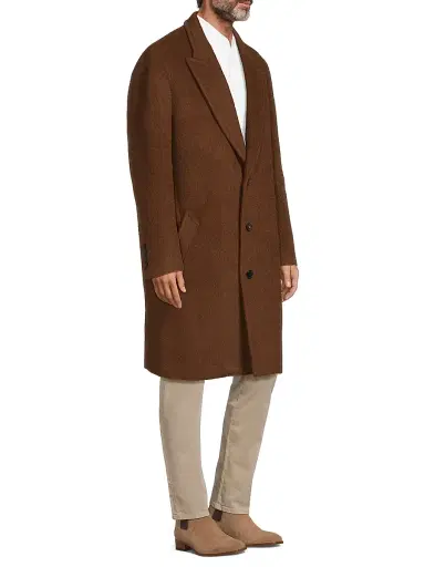 Cardinal Of Canada Men's Mercury Wool-Alpaca-Mohair Coat - Rosewood | Thumbnail 4 Cardinal Of Canada Men's Mercury Wool-Alpaca-Mohair Coat - Rosewood | Thumbnail 4