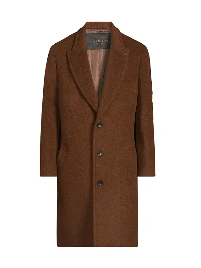 Cardinal Of Canada Men's Mercury Wool-Alpaca-Mohair Coat - Rosewood