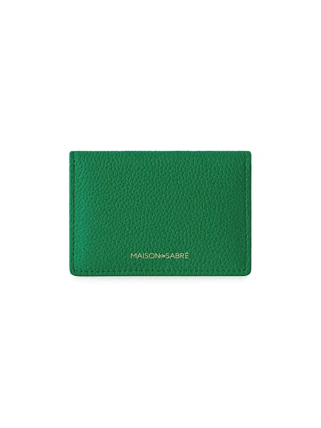 MAISON de SABRÉ Women's Leather Card Case - Emerald Green