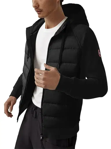Canada Goose Men's HyBridge Huron Down Hoody Jacket - Black | Thumbnail 3 Canada Goose Men's HyBridge Huron Down Hoody Jacket - Black | Thumbnail 3