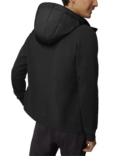 Canada Goose Men's HyBridge Huron Down Hoody Jacket - Black | Thumbnail 4 Canada Goose Men's HyBridge Huron Down Hoody Jacket - Black | Thumbnail 4