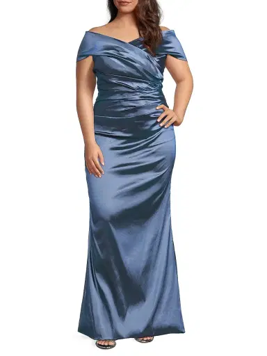 Teri Jon by Rickie Freeman Women's Taffeta Gown - Slate - Size 18 | Thumbnail 2 Teri Jon by Rickie Freeman Women's Taffeta Gown - Slate - Size 18 | Thumbnail 2