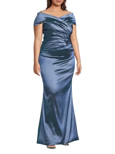 Teri Jon by Rickie Freeman Women's Taffeta Gown - Slate - Size 18 | Thumbnail 4 Teri Jon by Rickie Freeman Women's Taffeta Gown - Slate - Size 18 | Thumbnail 4