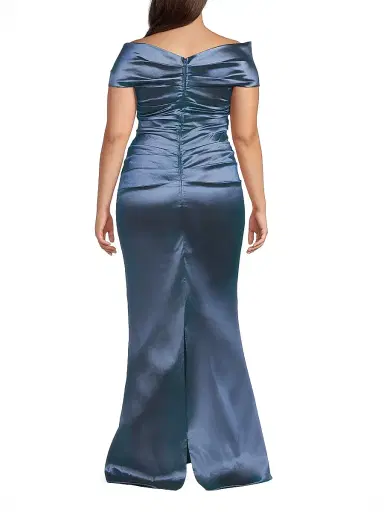 Teri Jon by Rickie Freeman Women's Taffeta Gown - Slate - Size 18 | Thumbnail 5 Teri Jon by Rickie Freeman Women's Taffeta Gown - Slate - Size 18 | Thumbnail 5