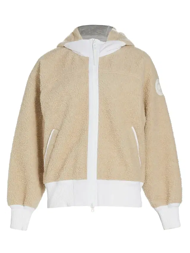 Canada Goose Women's Simcoe Fleece High-Neck Hooded Jacket - Mist Grey