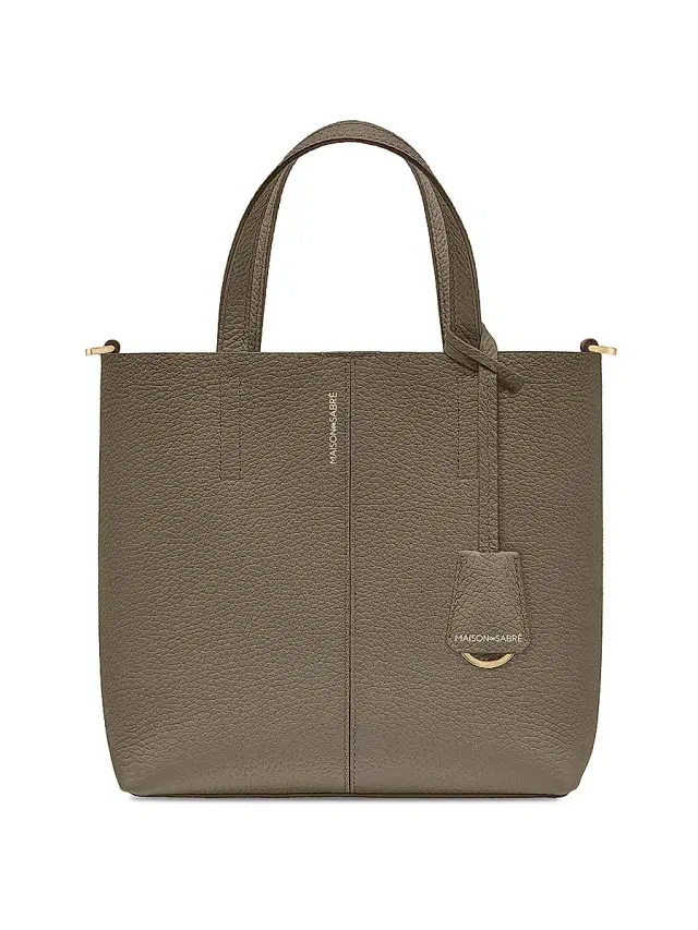 Maison de Sabre Women's  Leather Soft Tote Bag - Cashmere Matcha