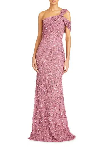 Theia Women's Renata One-Shoulder Beaded Petal Gown - Dusk | Thumbnail 1 Theia Women's Renata One-Shoulder Beaded Petal Gown - Dusk | Thumbnail 1